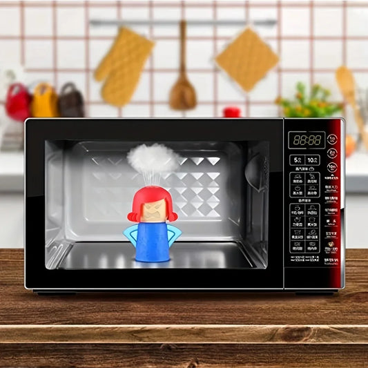 Angry Mama Oven Steam Microwave Cleaner Easily