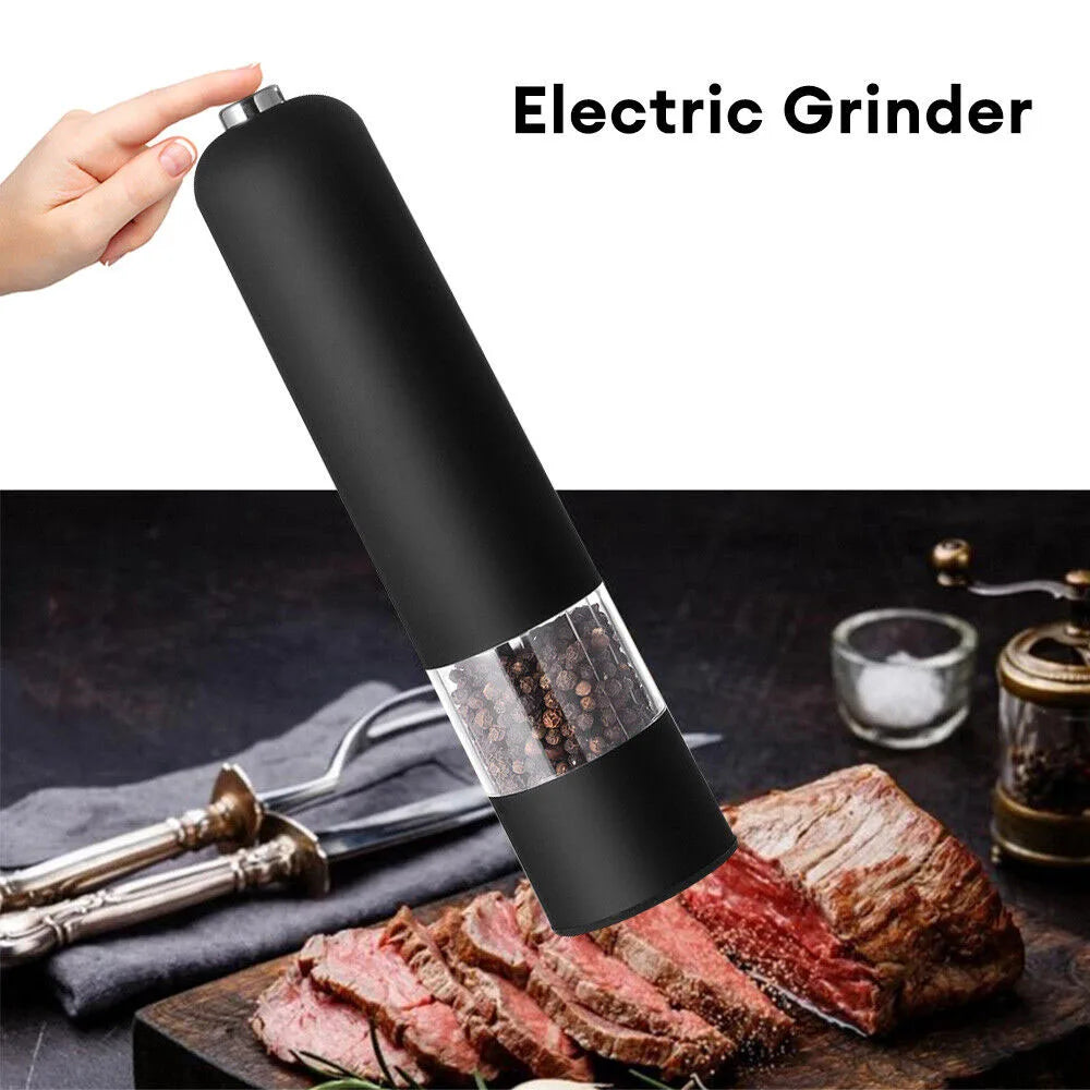 Black Electric Automatic Salt and Pepper