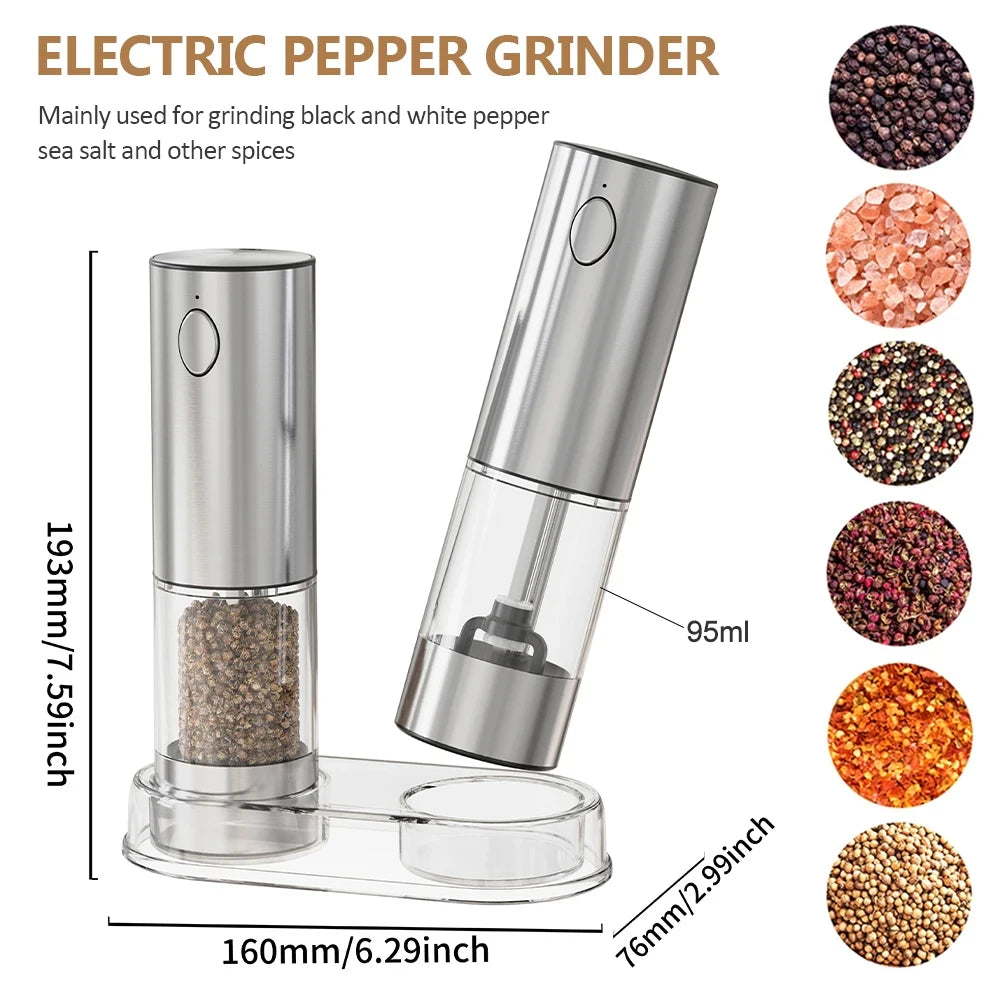 Electric Pepper Grinder Stainless Steel Salt And Pepper